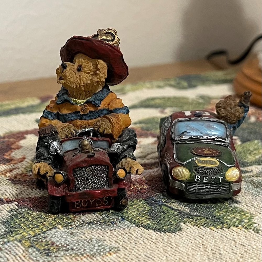 The Bear Essentials Outhouse, Bear In Fire Truck, and Bear In Race Car